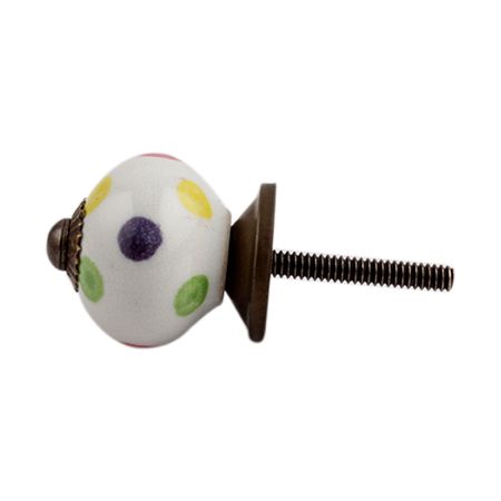 Multicolor Polka Dot Small Ceramic Drawer Knob